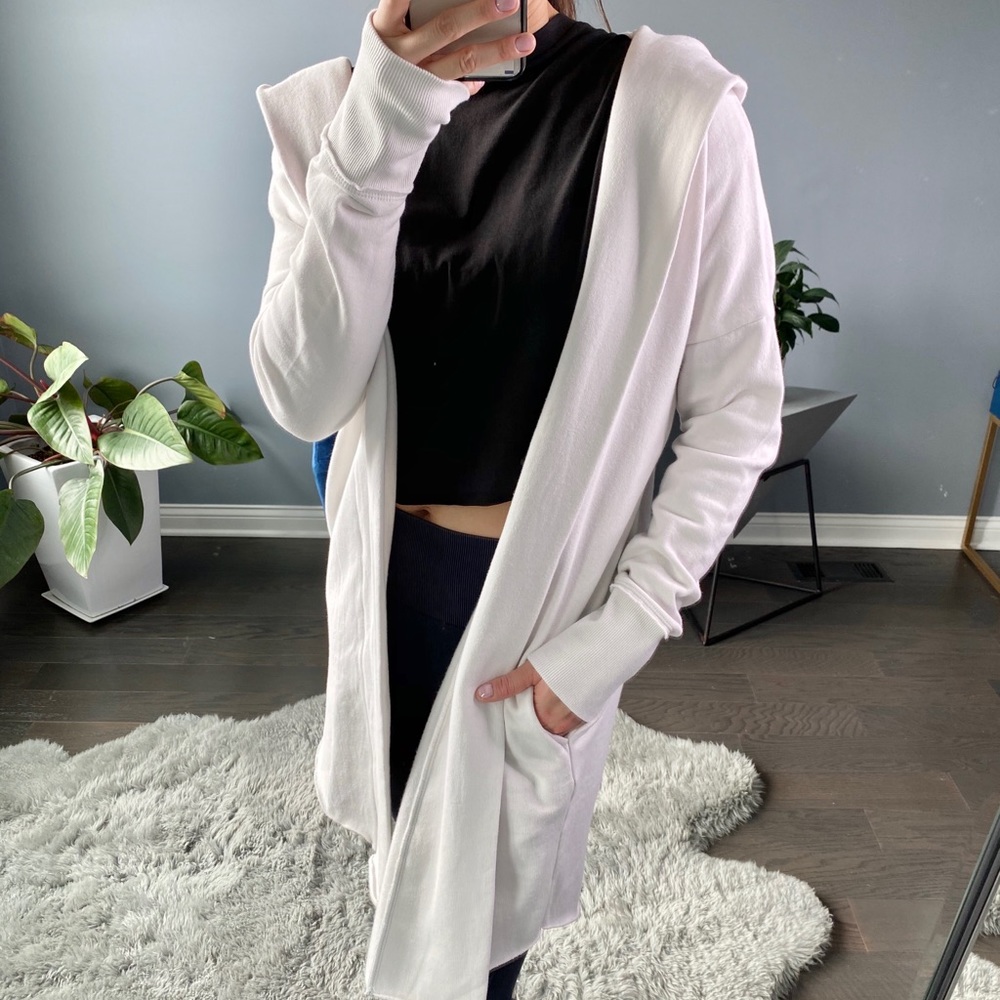 ◾️EXCEL Hoodie Cardigan White - Picture 4 of 8